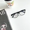 Solglasögon Korea Retro Glasögon Frame Girl Ins No Makeup Plain Men Eyewear Cute Decorative Computer