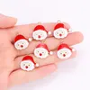 TAHLİKLER 10 PCS Noel Süs kar tanesi kardan adam Noel Baba Kolye Takı için Malzemeler Malzemeleri DIY Küpe Charm Xmas Aksesuarları