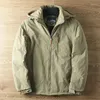 Herrenjacken Frühling und Herbst Windjacke Wollfutter Warme Kapuzenjacke Mantel Wasserdicht Outdoor Wandern mit Übergröße