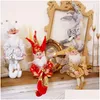 Dekoracje świąteczne 50 cm elf lalka zabawka świąteczne ozdoby ozdoby wystroju wiszące na półce stania dekoracja navidad noworoczne prezenty dhnhv