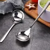 Spoons High-quality Stainless Steel Dinner Soup Ladle Set With Long Handle For Serving