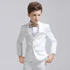 Formal Boys Suit For Wedding Kids Party White Pograph Blazer Children Baptism Costume Gentlemen Teenager Ceremony Tuxedos Set 240119