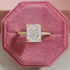 Bagues de mariage classiques en strass coupés en sucre pour femmes, bague de fiançailles de luxe en Zircon CZ