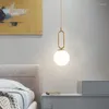 Pendellampor modern glas boll led lampa fixturer guld inomhus kök sängen hängande lampor armatur matsal belysning dekoration