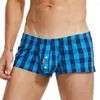 Onderbroek SEOBEAN Katoen Plaid Mannen Boxershorts Heren Pyjama U Bolle Penis Pouch Sexy Ondergoed Slaap Bodems Boxershorts