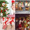 Keychains 24st Clear Acrylic Christmas Ornament Hanging Decor med band DIY Transparent Holiday Tags Decoration