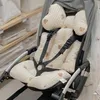 Baby barnvagnssäte kudde dyna för bil puchair foder matta förtjockar bomulls andas vagn madrass spädbarn född barnvagn tillbehör 240130