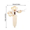 Pinces à cheveux Hanfu, peignes de Style classique, épingle à cheveux faite à la main, fourchette Vintage, peigne à fleurs, bijoux pour filles, accessoires Cheongsam, 1 pièce