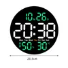 Настенные часы Светодиодные часы Дети Взрослые Измеритель температуры Бесшумный Многофункциональный цифровой