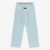 Модные мужские джинсовые брюки большого размера с силиконовой этикеткой 24ss из США, эластичные джинсы с завязками, брюки, потертые синие цвета 0204