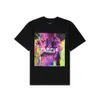 PURPLE BRAND T-shirt nera stampata replay a maniche corte in puro cotone da uomo