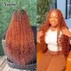 350 # Глубокая волна плетение человеческих волос оптом 100 г/км для микро вьющихся мокрых и волнистых косичек крючком в стиле бохо Рыжий цвет 99J 240130
