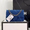 Spiegel luxe denim tas merk designer schoudertas met originele wash denim casual alles-in-één mini diagonale tas