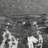 Marca roxa masculina cintura baixa slim fit elástico clássico estilo antigo pintura branqueada jeans preto