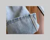 Designer Jeans Women's Jeans Arrivals High Waist Hollowed Out Patch Embroidered LOGO Decoration Casual Blue Straight Denim Pants