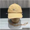 Ball Caps Womens Summer Fashion Designer Cap Mens Candy Outdoor Vacation Sports Metal Letter Printing Hat Eaves Worn Out Craft Casquet Otlfk