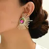 Boucles d'oreilles pendantes série colorée brillant cristal géométrique gland pour femmes Boho luxe élégant feuille en forme de coeur pendentif bijoux de mode