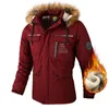 Men Fleece Warm Thick Parkas Hooded Fur Collar Windproof Parka Jacket Coat Men Autumn Winter Classic Casual Jacket Male 240123