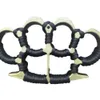Four Finger Self-defense Buckle Tiger Hand Support Fist Zinc Alloy Material Sturdy and Wear-resistant Assault Team Binding Rope M2Q0