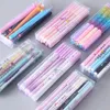 Gel penna present set kontor brevpapper söt kawaii skoltillbehör bläck koreanska