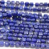Losse edelstenen natuurlijke lapis lazuli onregelmatige gefacetteerde kubus 4 mm