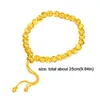 Pulseras de eslabones Pulsera dorada Cuentas de oro Brazalete de cadena de color ajustable extraíble para mujeres Chica Hombres Regalos de joyería