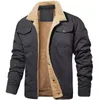 Men's Jackets Covrlge Winter English Style Jacket Men 2024 Warm Collar Ourdoor Coat Male Casual Fashion Coats MWJ344