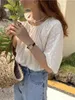 Women's Blouses Alien Kitty Loose Elegance Retro Sweet Girls 2024 Casual Summer Femme Tops Slim Streetwear Thin Short Sleeves