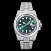 Diamond Watch Mens Designer Watches 2824 Automatisk mekanisk safir 40mm med diamantspäckt stålarmband kvinnor armbandsur Montre de luxe