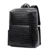 Backpack Business Men orygine skórzane chłopcy plecaki laptop duże dudy na tylną torbę podróżną