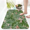 Tapis Feuille de Palmier Tropical Cactus Monstera Décoration Tapis de Porte de Cuisine 50x80 Tapis de Velours Paillasson Sol intérieur Salle de Bain Tapis antidérapant