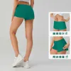 Lu-248 Summer Yoga Hoty Hot Shorts Breattable Snabbtorkning Sport Underkläder Kvinnor Pocket Running Fitness Pants Princess Sportswear Gym 58 W High Wear