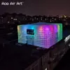 Partihandel ny anlände uppblåsbar kub markantält kubikhus som bygger luftblåsat tält för med LED -lampor för utomhus stora evenemang/nattklubb
