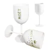 White Plastic Acrylic Goblet Moet Champagne Glass Acrylic Plastic Cups Celebration Party Drinkware Drinks Moet Wine Glass Cup LJ202394