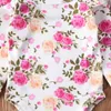 Rompers Citgeeborn Baby Girl Floral Clothes Long Flying Sleeve Bodysuit Sunsuit Söt Jumpsuit Söt härlig kläder