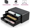 DreamGenius Organizer per Trucco 4 Pezzi, Scatola per Trucco in Acrilico con 9 Cassetti