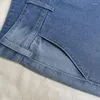 Jeans pour femmes Denim Femmes Mode Pantalon évasé 2024 Blanchi Large Jambe Streetwear Pantalon Lavé Bleu Long