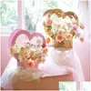 Inne świąteczne zapasy na imprezę kwiatową pakiet kwiatowy koszyk ręczny pudełko papierowe w kształcie serca ślub walentynkowy dzień urodzin deli dhmrq