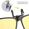Solglasögon Polariserat Flip Up -klipp på för att köra mörk UV400 POCHROMISK ANTI -GLAR LINS MYOPIASUN Glasögon Bilförare glasögon