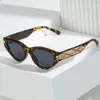 Óculos de sol de designer para mulher unissex moda masculina olho de gato óculos de sol moldura de metal dourado lunettes luxe femme