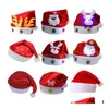 Party Hats Christmas Hats LED Lighted Festivals Party Cap Decorations Mtiple Choices At Home or Outdoors Drop Delivery Home Garden Fes Dhldf