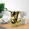 Vases Minimalist Portrait Vase Ceramic Sculpture Bust Face Human Head Art Flower Arrangement Storage Desktop Home Decoration Ornaments