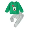 Kläder set mababy 6m-3y julflicka pojke kläder långärmad hjort toppar byxor spädbarn småbarn barn xmas kostymer kläder