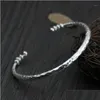 Braccialetti tailandesi del braccialetto Braccialetti per le donne con traccia del martello Bracciali ispirati punk vintage Jonc Argent 925 Bangle Drop Delivery Je Dhxfm