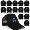 قبعات الكرة لعبة البيسبول رجال المرأة قبعة مخصصة النمط الأسود للرجال غطاء القماش snapback رسالة طلاء طباعة تصميم الشاحنة شبكة 2024