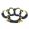 Four Finger Self-defense Buckle Tiger Hand Brace Fist Zinc Alloy Material Sturdy and Wear-resistant Thick Flat Binding Rope VZIZ