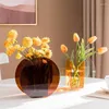 Vases Nordic Style Colorful Acrylic Floreros Art Home Decor Living Room Flower Arrangement Ornament Office Desktop Decoration