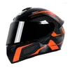 Casques de moto ABS Casque Full Face Big Tail Racing Off-Road Running Hommes Femmes Quatre Saisons