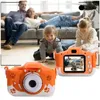 40MP HD Dual Lens Digital Kids Orange Fox Camera Little Selfie Cameras Toys Christmas Birthday Gifts For 612 Years Boys Girls 240131