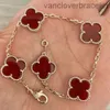 Van 4 Folhas Cluve pulverize Bagão quente Cleaf Bracelet Advanced New Sterling Silver 925 Five Bracelete de Flores Bracelete Inncorente Gift Gift Gift